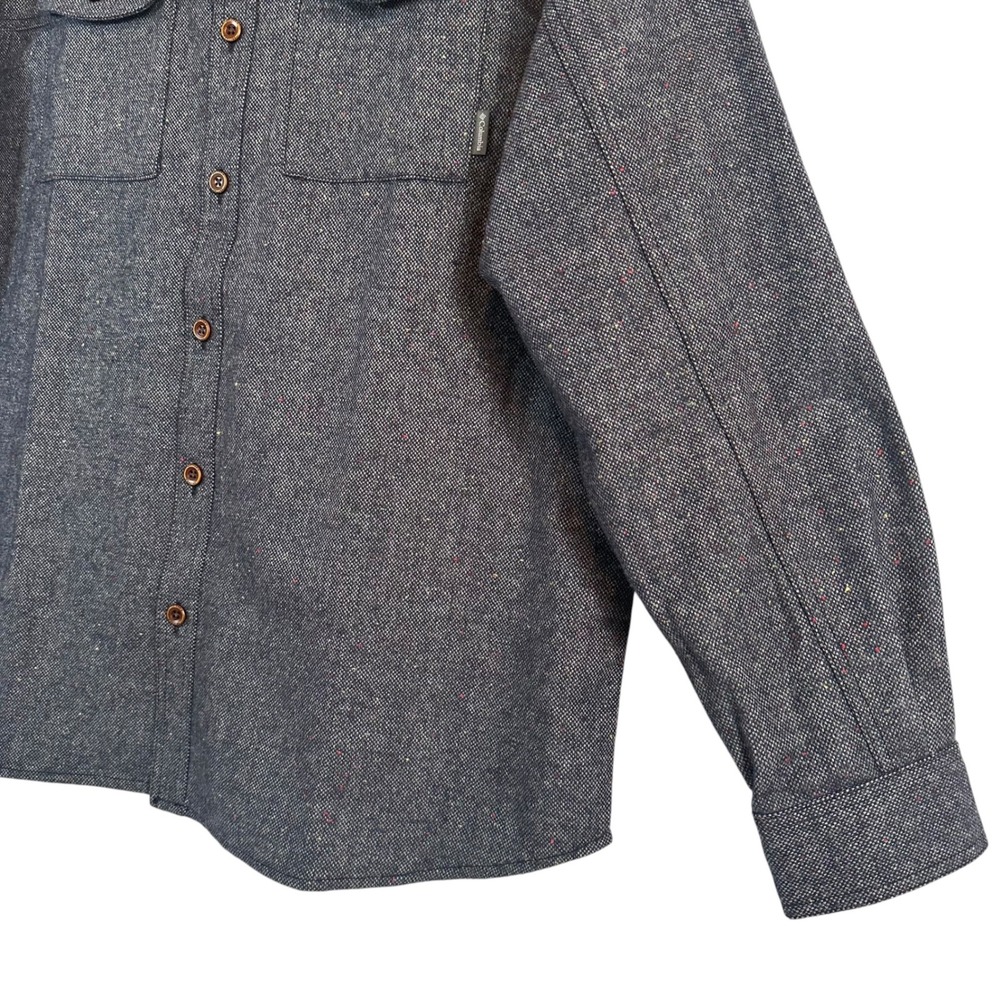 Columbia Sage Butte Long Sleeve Shirt Jacket Shacket Mens XXL Blue Confetti Wool - Picture 4 of 12